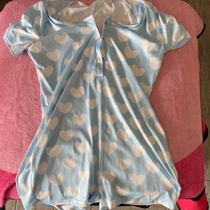 Blue Heart Romper